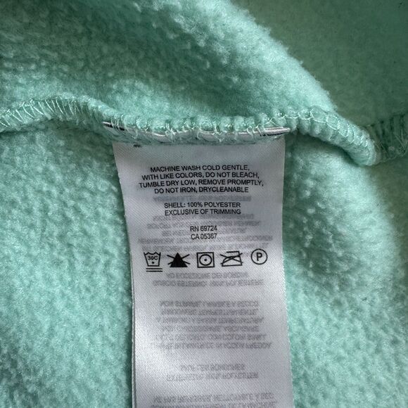 Columbia Kids Full Zip Fleece Jacket Mint/gray Colorblock Size L Cozy Fall Soft - Picture 7 of 8